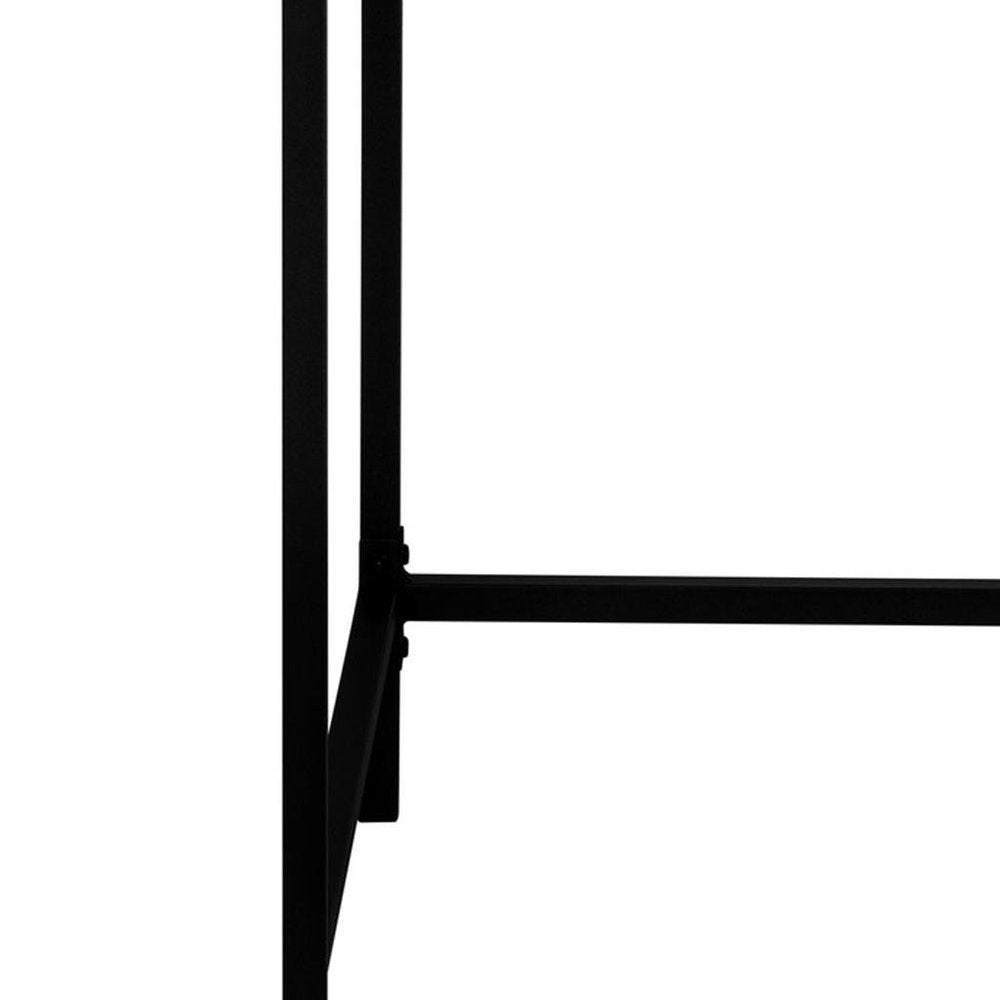 47" White and Black Wood and Metal H-Shape Computer Desk With Two Drawers — view 9