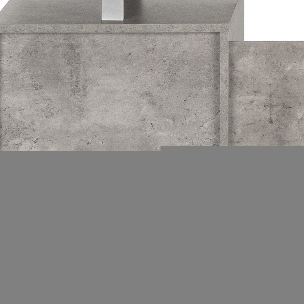 60" White and Gray Computer Desk With Three Drawers HomeRoots