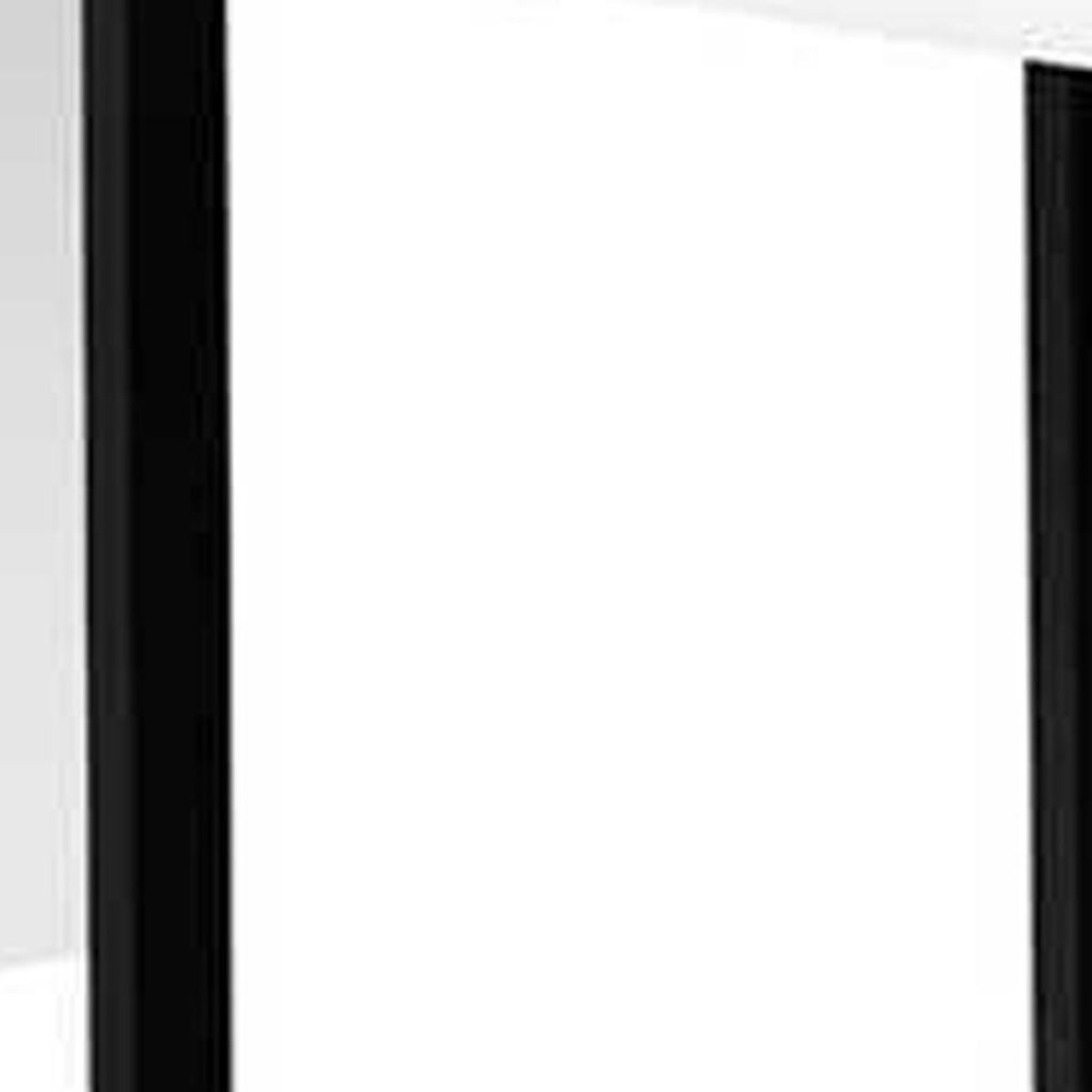 71" White and Black L Shape Computer Desk With Three Drawers HomeRoots