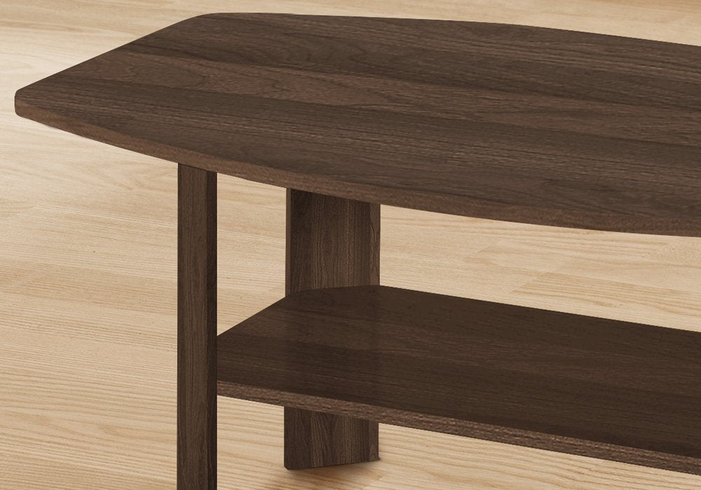 Set of Three 36" Espresso Coffee Table With Three Shelves HomeRoots