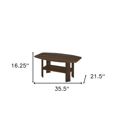 Set of Three 36" Espresso Coffee Table With Three Shelves HomeRoots