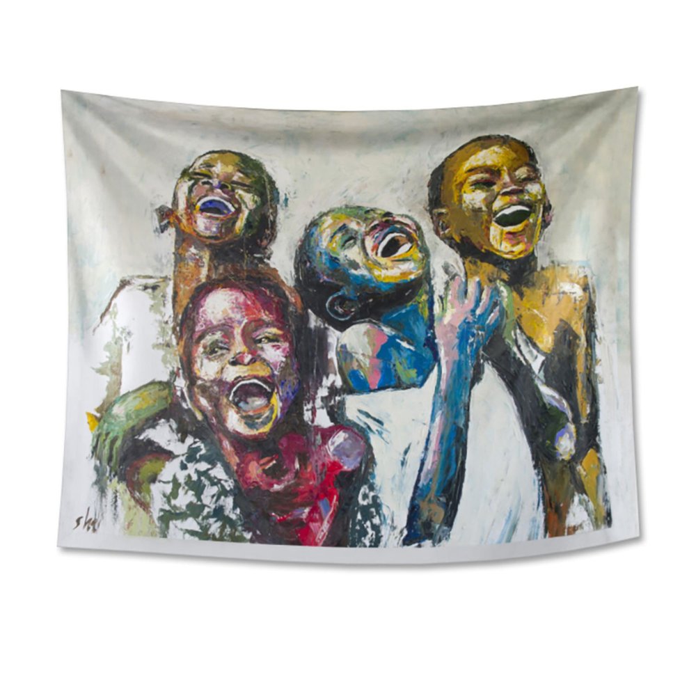 Julio Happy Kids Unframed Tapestry Wall Art HomeRoots