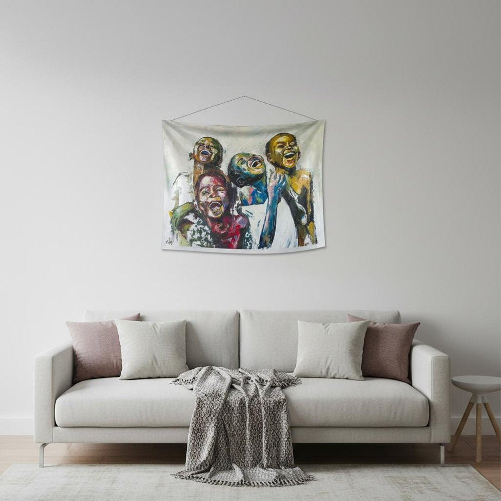 Julio Happy Kids Unframed Tapestry Wall Art HomeRoots
