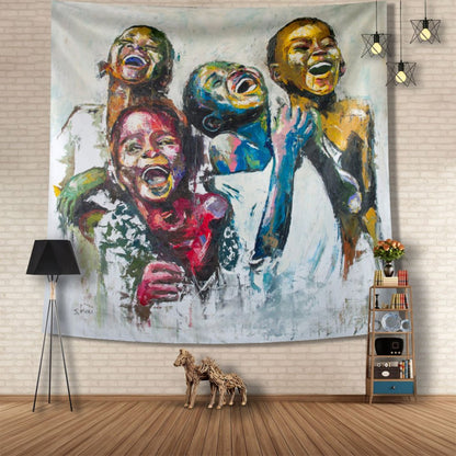 Julio Happy Kids Unframed Tapestry Wall Art HomeRoots