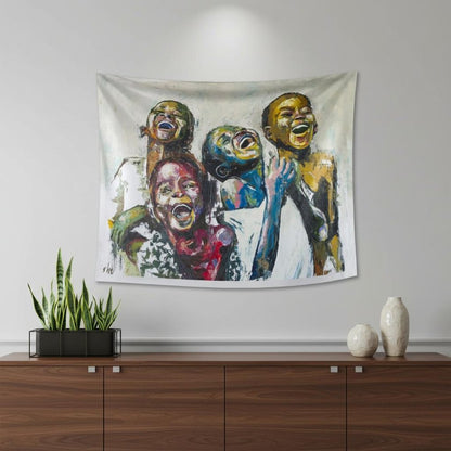 Julio Happy Kids Unframed Tapestry Wall Art HomeRoots