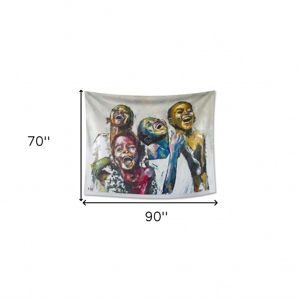 Julio Happy Kids Unframed Tapestry Wall Art HomeRoots