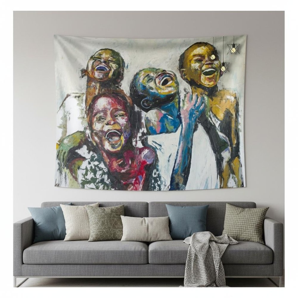 Julio Happy Kids Unframed Tapestry Wall Art HomeRoots