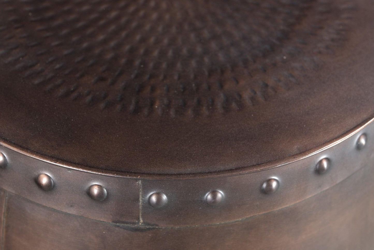 20" Copper Iron Round End Tables - FurniFindUSA