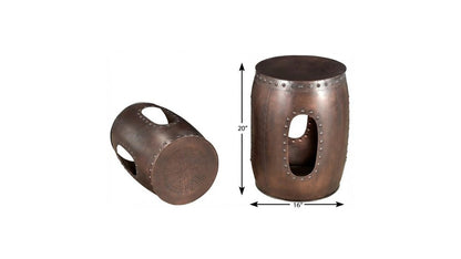 20" Copper Iron Round End Tables HomeRoots