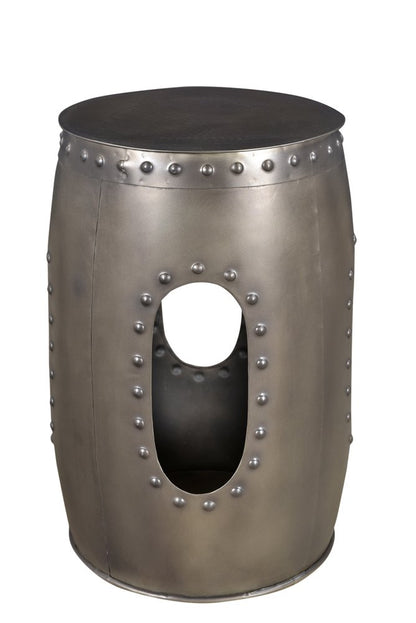 20" Nickel Iron Round End Table HomeRoots