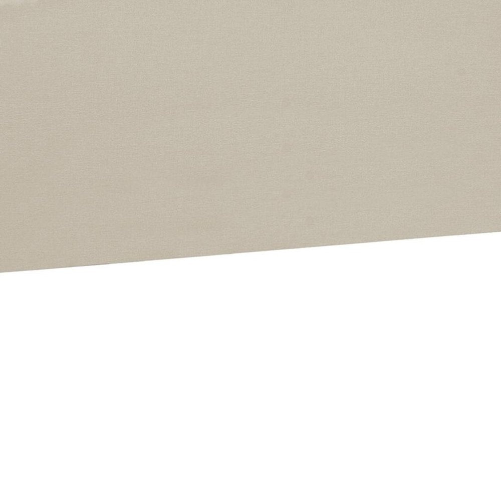 Beige Linen Blend Upholstered Arched Full Headboard With Nail Head Trim HomeRoots