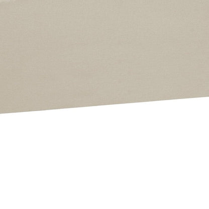 Beige Linen Blend Upholstered Arched Full Headboard With Nail Head Trim HomeRoots