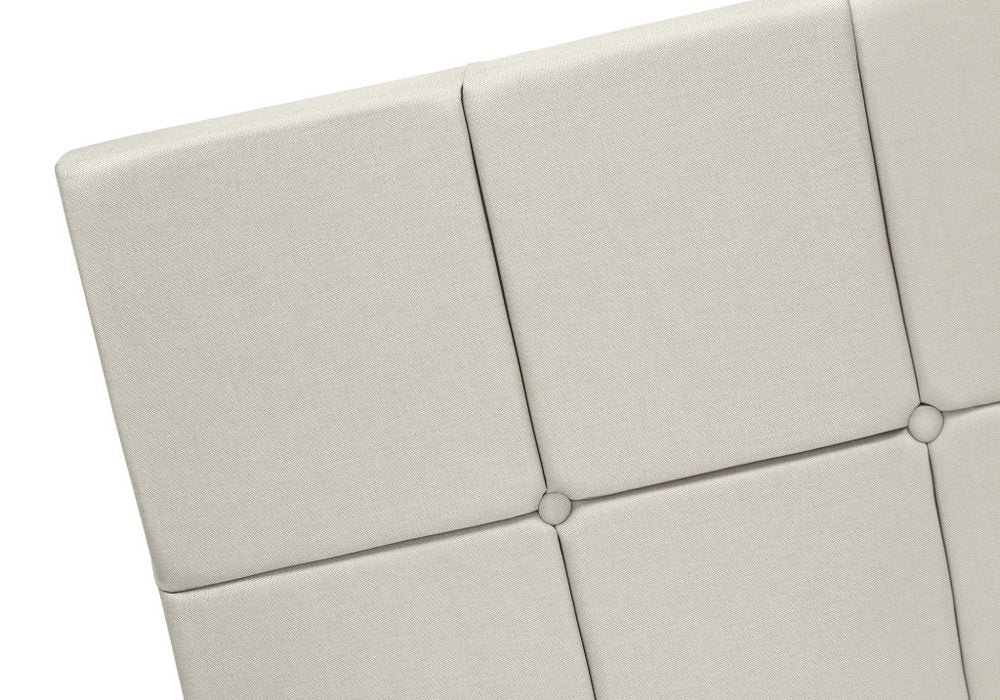 Beige Tufted Linen Queen Bed Frame HomeRoots