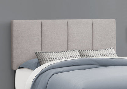 Gray and Black Tufted Linen Queen Bed Frame HomeRoots