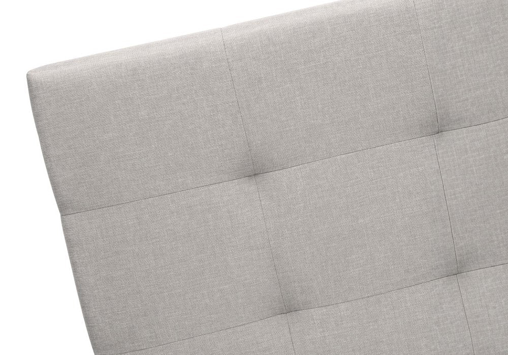 Gray Tufted Linen Upholstered Queen Bed Frame With Drawers — view 5