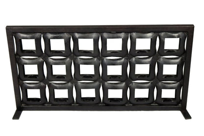 23" Black Iron Geometric Floor Tealight Candle Holder HomeRoots