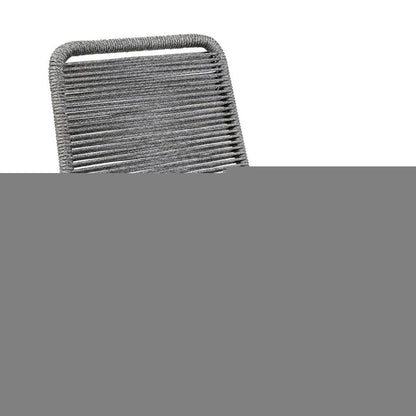Set of Two 23" Gray Metal Outdoor Dining Chair HomeRoots
