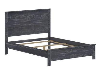 Grey Solid Wood Queen Bed Frame