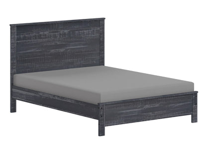 Grey Solid Wood Queen Bed Frame