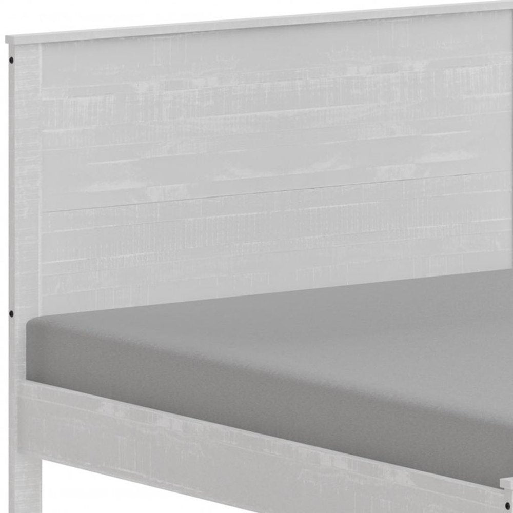 White Solid Wood Full Double Bed Frame HomeRoots