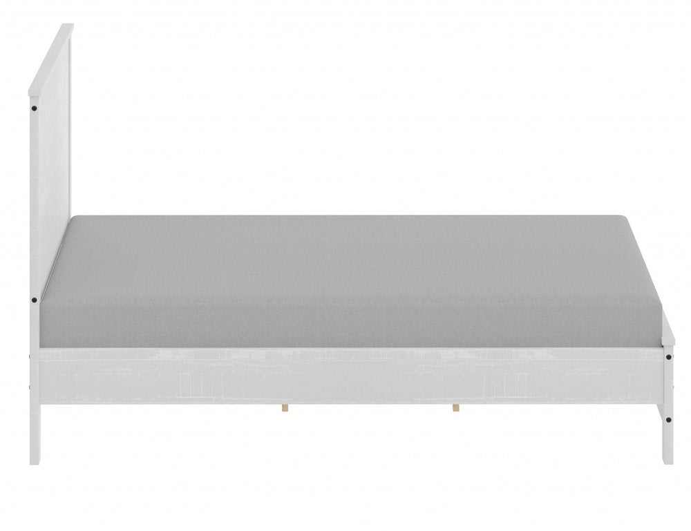 White Solid Wood Full Double Bed Frame HomeRoots
