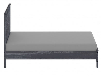 Grey Solid Wood Full Double Bed Frame HomeRoots