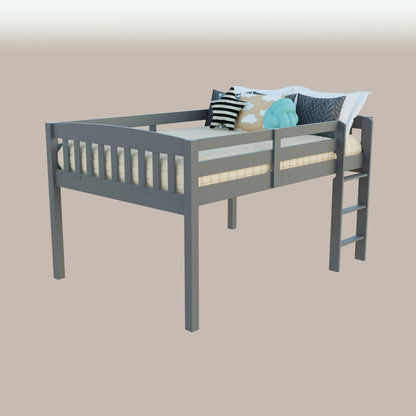 Grey Solid Wood Full Double Bed Frame HomeRoots