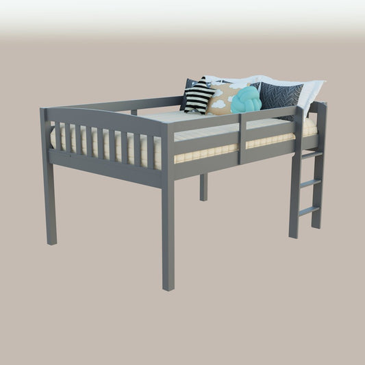 Grey Solid Wood Full Double Bed Frame HomeRoots