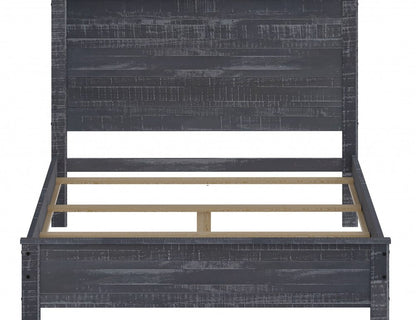 Grey Solid Wood Full Double Bed Frame HomeRoots
