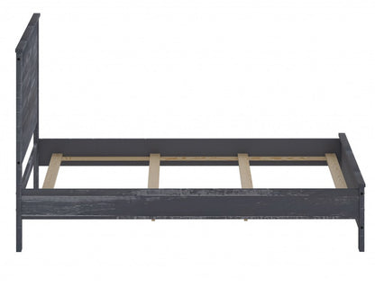 Grey Solid Wood Full Double Bed Frame HomeRoots