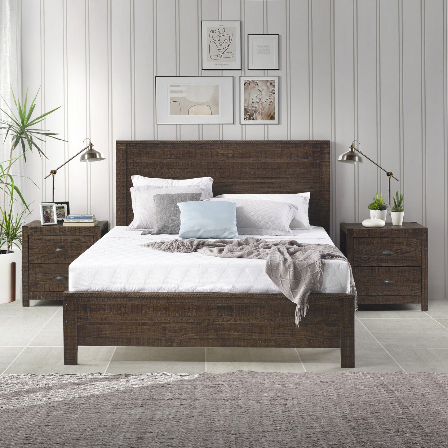 Espresso Solid Wood Twin Bed Frame