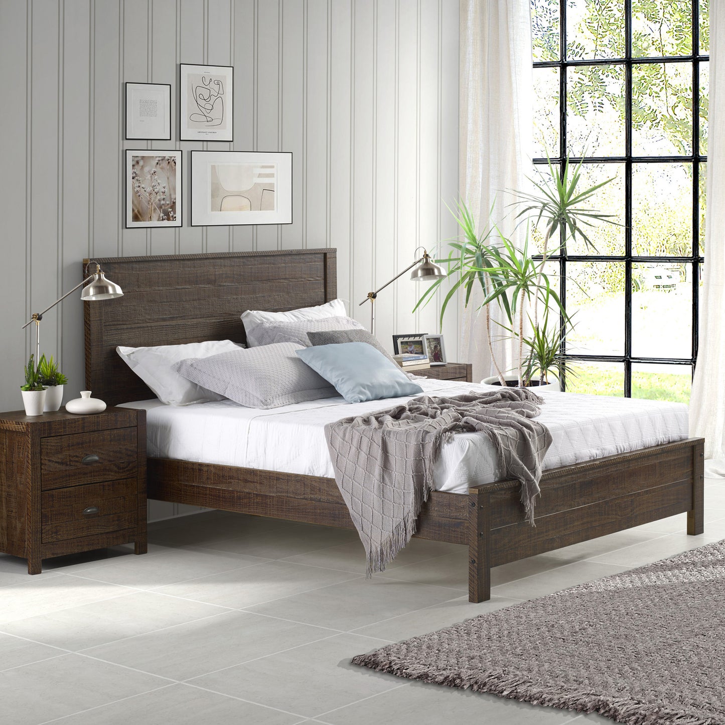 Espresso Solid Wood Twin Bed Frame