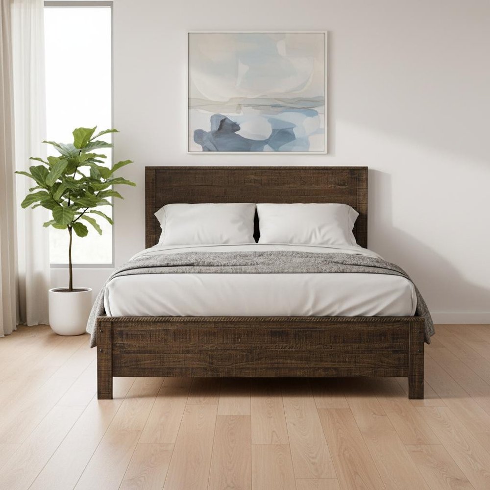 Espresso Solid Wood Twin Bed Frame HomeRoots
