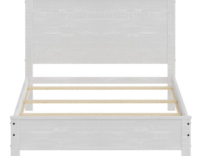 White Shiplap Texture Distressed Solid Wood Twin Bed Frame HomeRoots