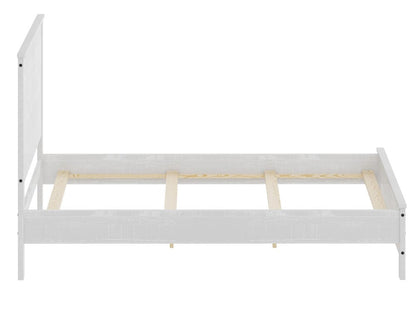 White Shiplap Texture Distressed Solid Wood Twin Bed Frame HomeRoots