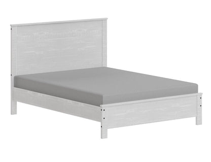 White Shiplap Texture Distressed Solid Wood Twin Bed Frame HomeRoots