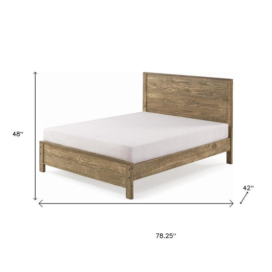 Walnut Brown Solid Wood Twin Bed Frame HomeRoots