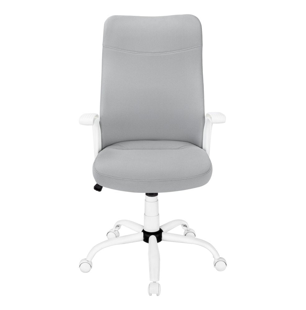 Gray and White Rolling Drafting Chair HomeRoots