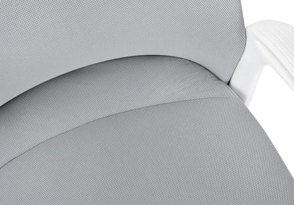 Gray and White Rolling Drafting Chair HomeRoots