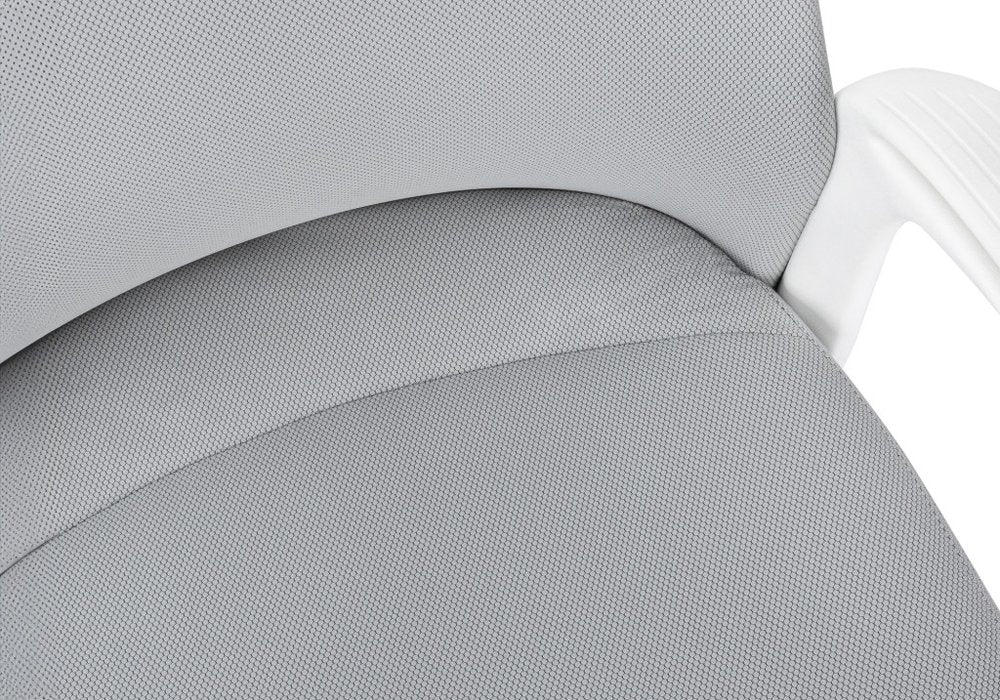 Gray and White Rolling Drafting Chair