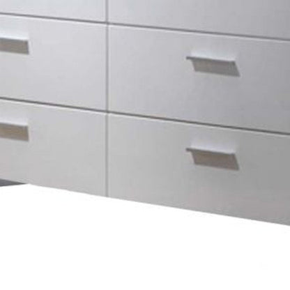 63" White Six Drawer Double Dresser HomeRoots