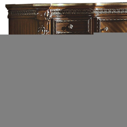 69" Brown Solid and Manufactured Wood Five Drawer Triple Dresser HomeRoots