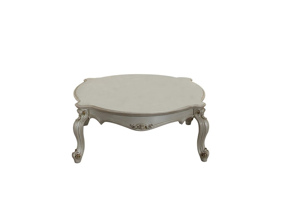 54" Pearl Wood And Polyresin Coffee Table HomeRoots