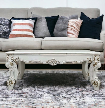 53" Pearl Wood Coffee Table HomeRoots