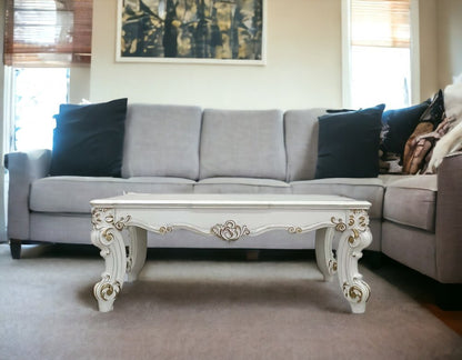 53" Pearl Wood Coffee Table HomeRoots