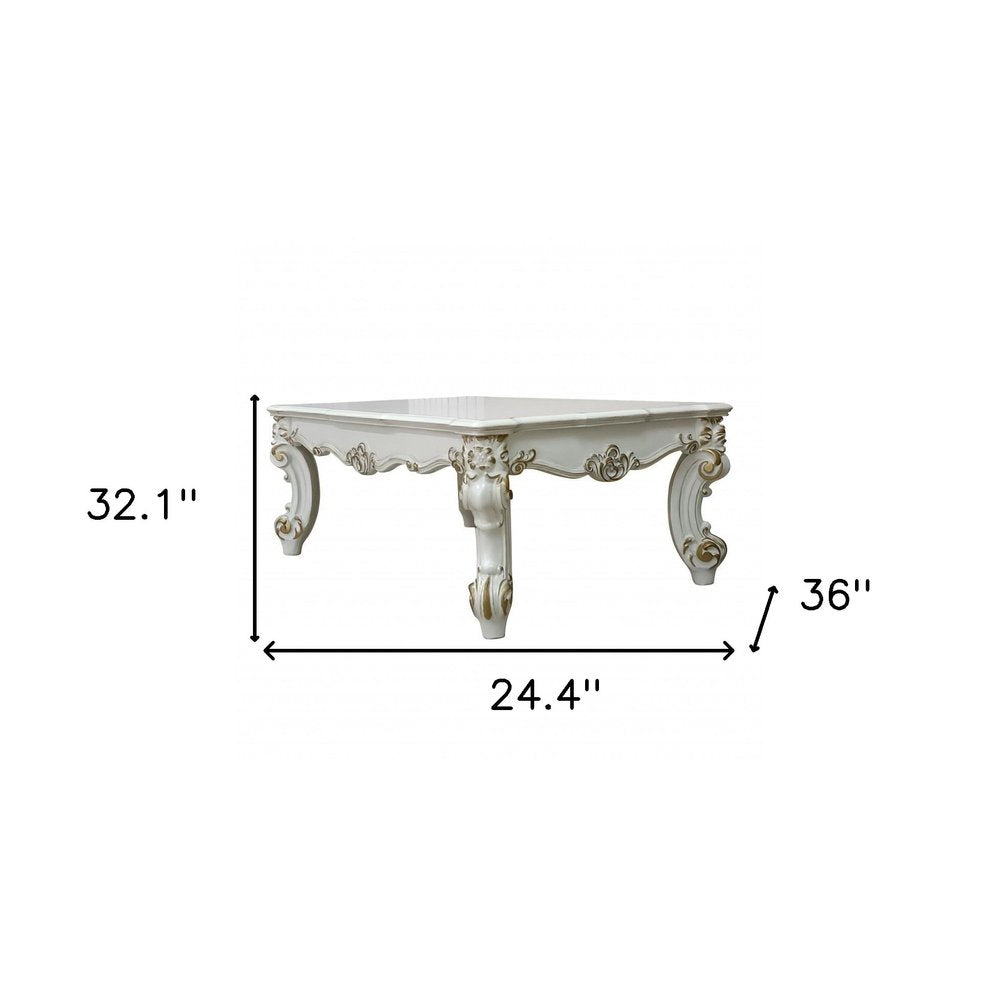 53" Pearl Wood Coffee Table HomeRoots