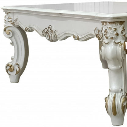 53" Pearl Wood Coffee Table HomeRoots