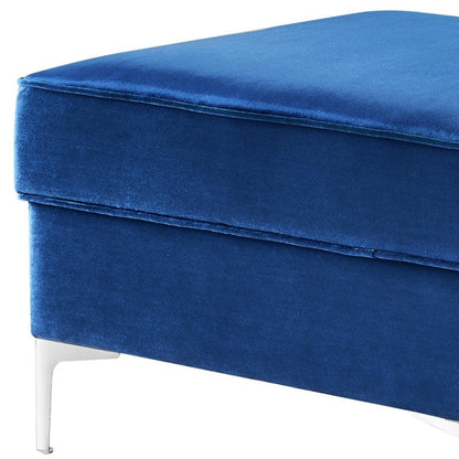 30" Gray Velvet And Silver Storage HomeRoots