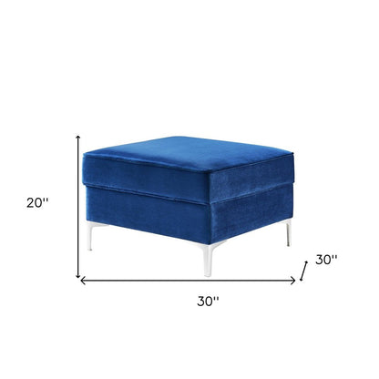 30" Gray Velvet And Silver Storage HomeRoots