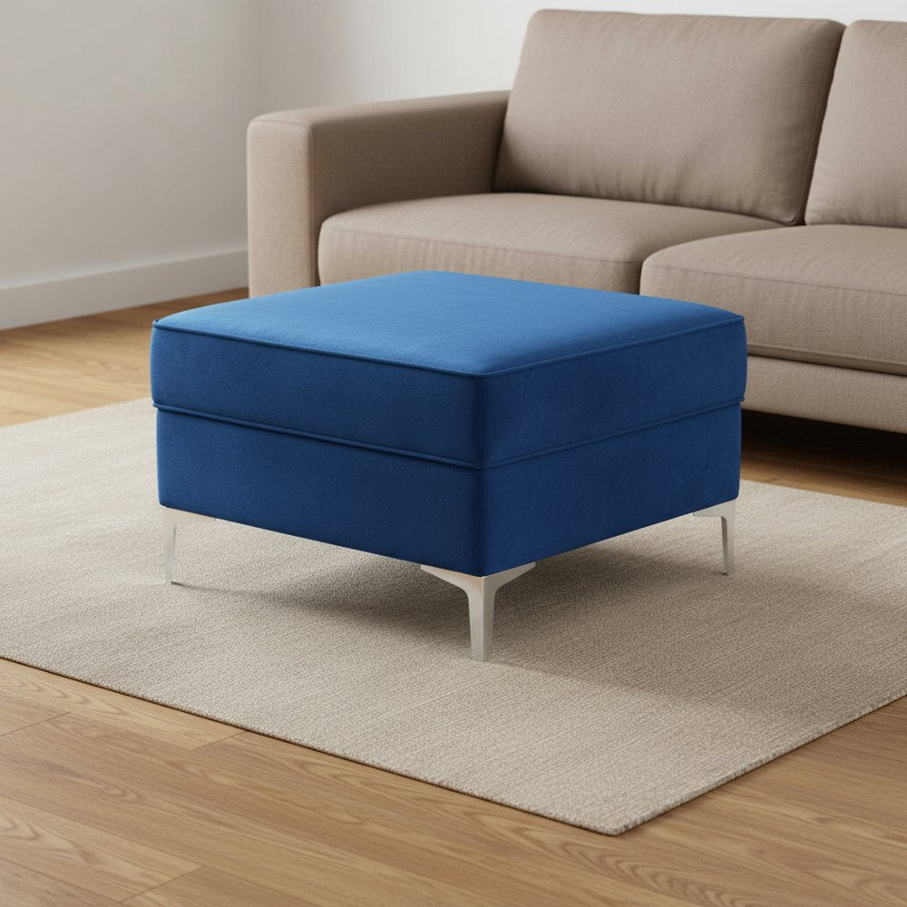 30" Gray Velvet And Silver Storage HomeRoots